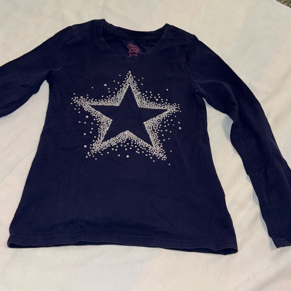 Girls fashion long-sleeved T-shirt